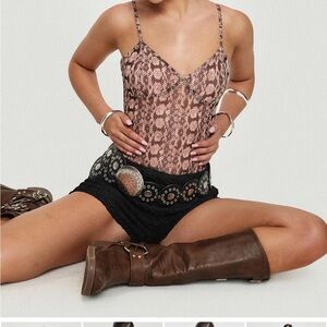 NWT Princess Polly Elixia Snake Print Bodysuit